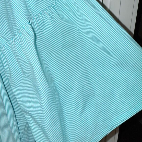 Rafaella Green Puff Sleeve Blouse with Tie Front - Picture 3 of 8